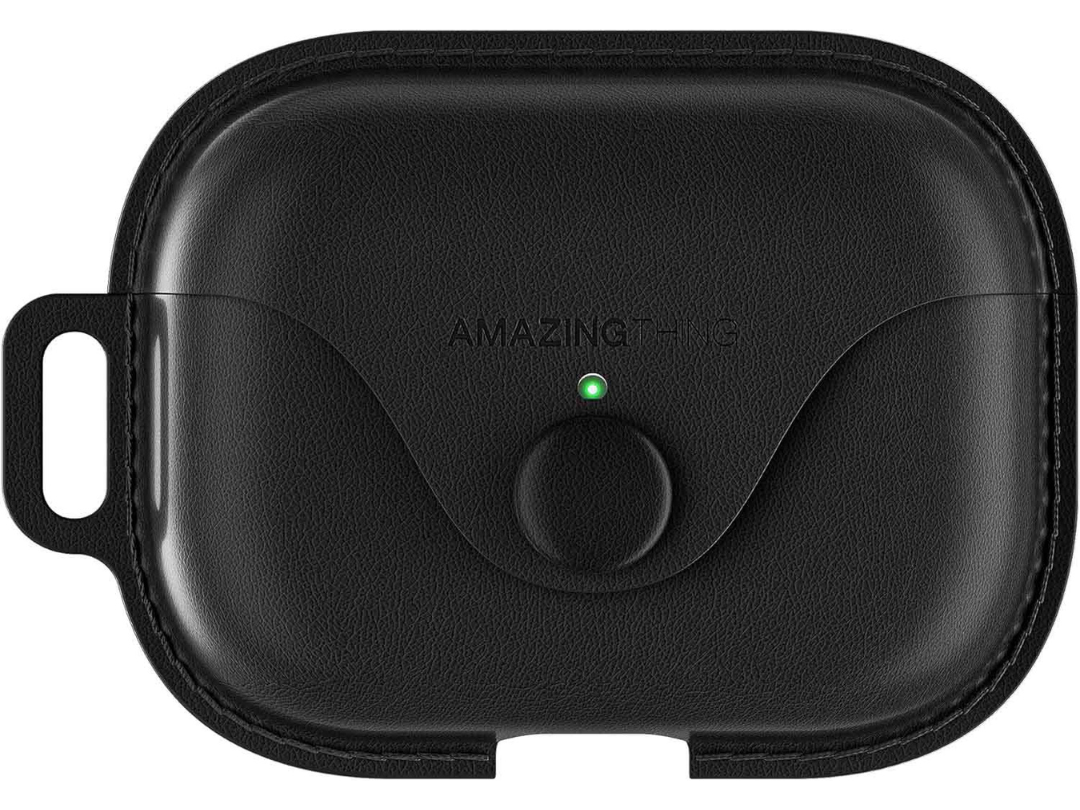 حافظة AmazingThing Marsix Pro لسماعات Apple AirPods Pro 2 / زر قفل أمامي / جلد أسود حافظة AmazingThing Marsix Pro لسماعات Apple AirPods Pro 2 / زر قفل أمامي / جلد أسود